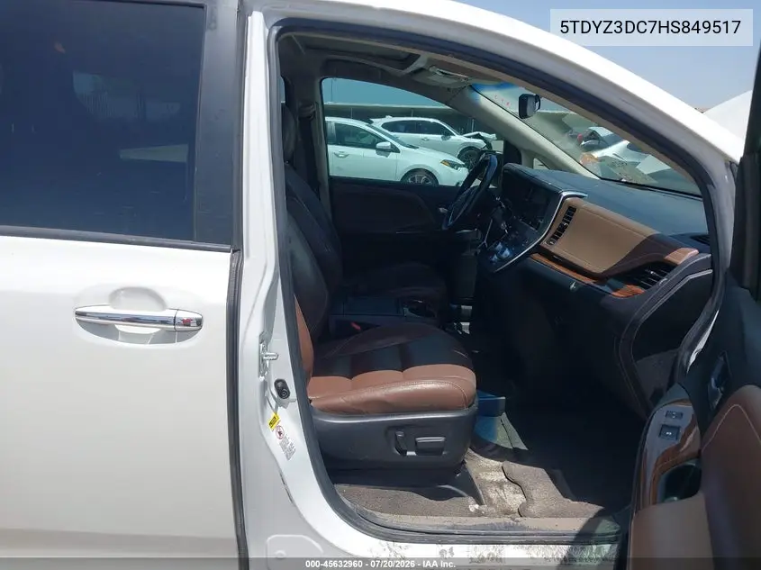 2017 Toyota Sienna Limited 7 Passenger VIN: 5TDYZ3DC7HS849517 Lot: 45632960