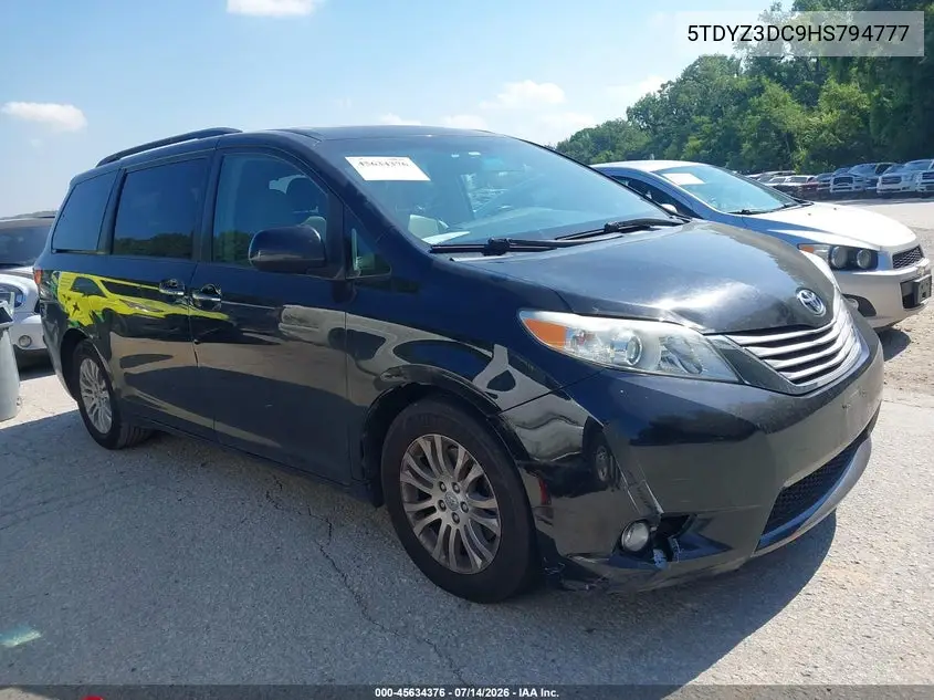 2017 Toyota Sienna Xle 8 Passenger VIN: 5TDYZ3DC9HS794777 Lot: 45634376