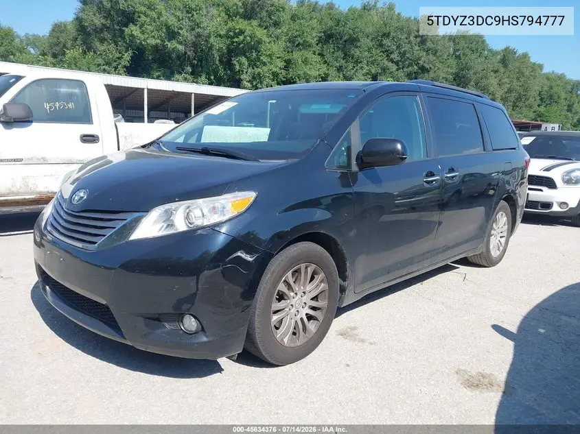 2017 Toyota Sienna Xle 8 Passenger VIN: 5TDYZ3DC9HS794777 Lot: 45634376