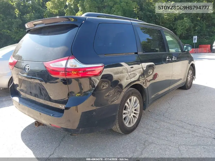 2017 Toyota Sienna Xle 8 Passenger VIN: 5TDYZ3DC9HS794777 Lot: 45634376