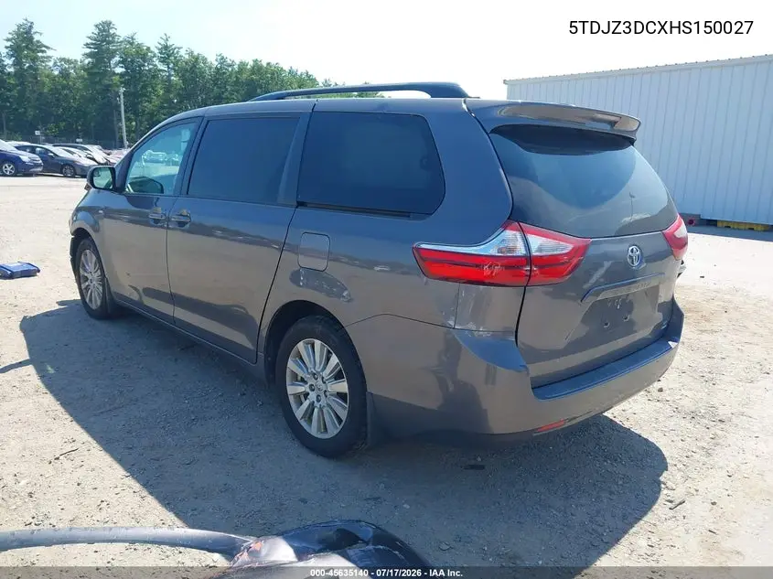 2017 Toyota Sienna Le 7 Passenger VIN: 5TDJZ3DCXHS150027 Lot: 45635140