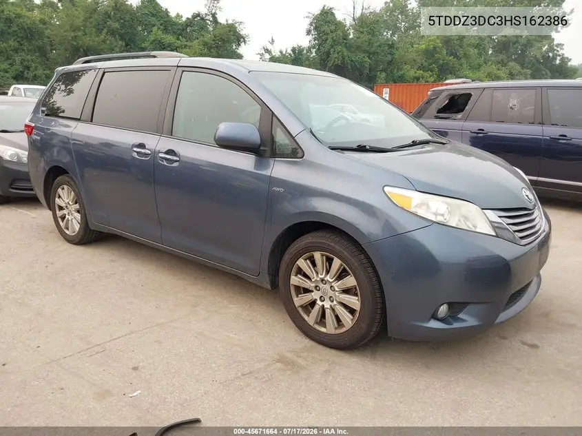 2017 Toyota Sienna Xle 7 Passenger VIN: 5TDDZ3DC3HS162386 Lot: 45671664