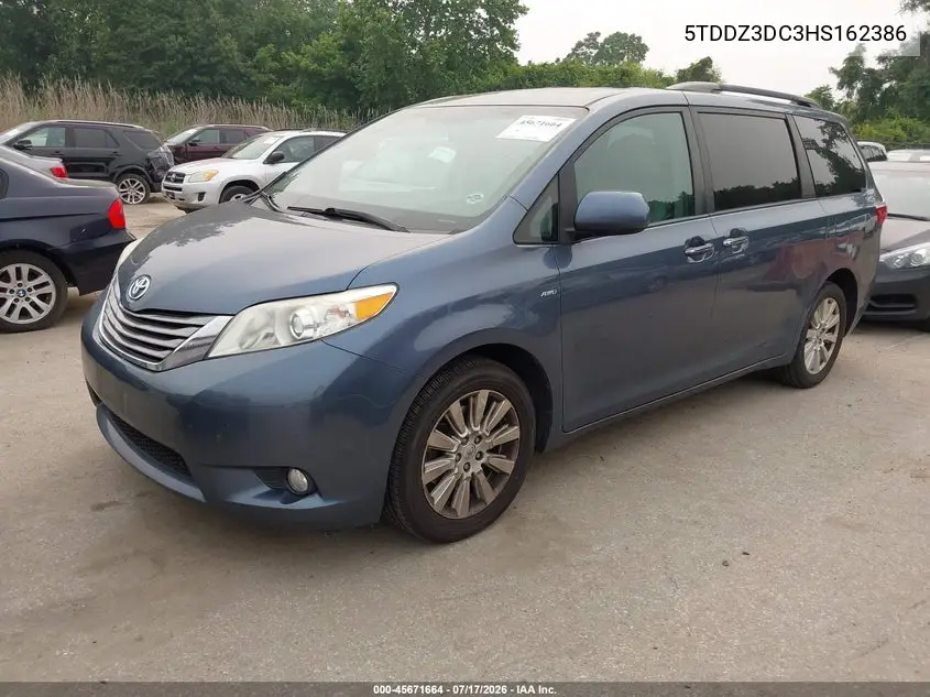 2017 Toyota Sienna Xle 7 Passenger VIN: 5TDDZ3DC3HS162386 Lot: 45671664