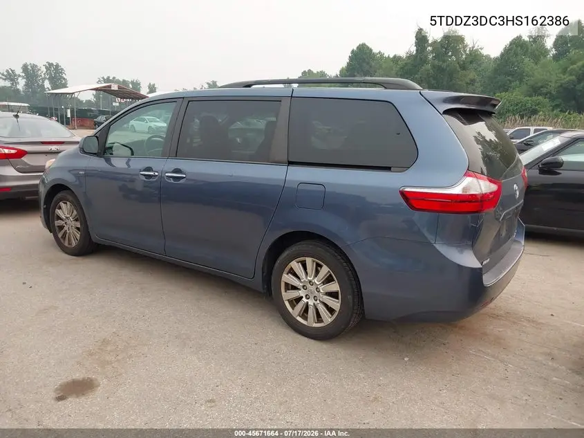 2017 Toyota Sienna Xle 7 Passenger VIN: 5TDDZ3DC3HS162386 Lot: 45671664