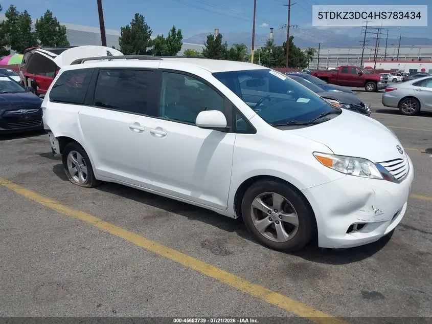2017 Toyota Sienna Le 8 Passenger VIN: 5TDKZ3DC4HS783434 Lot: 45683739