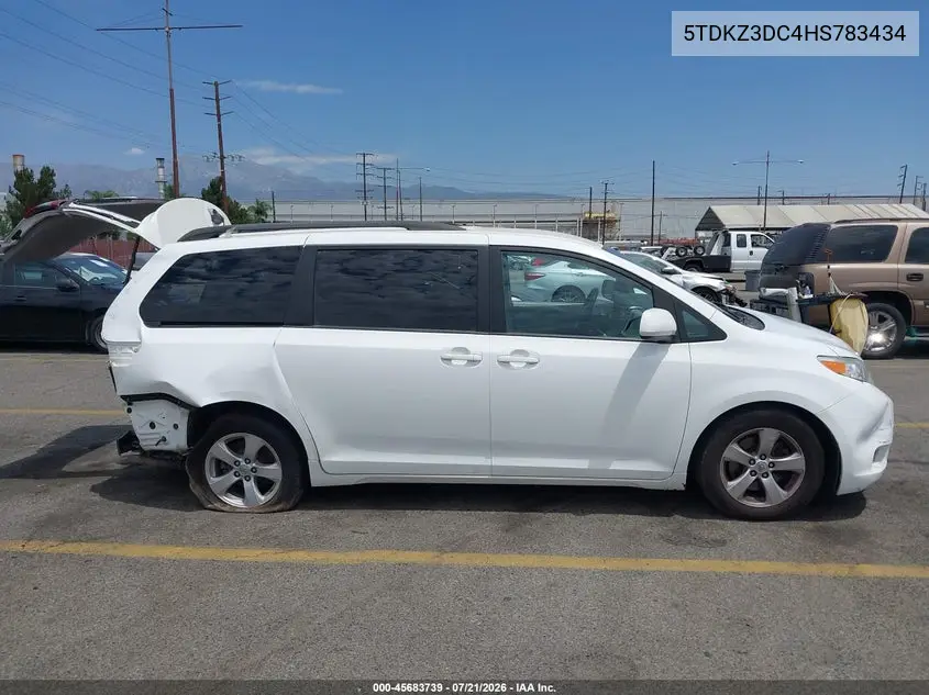 2017 Toyota Sienna Le 8 Passenger VIN: 5TDKZ3DC4HS783434 Lot: 45683739