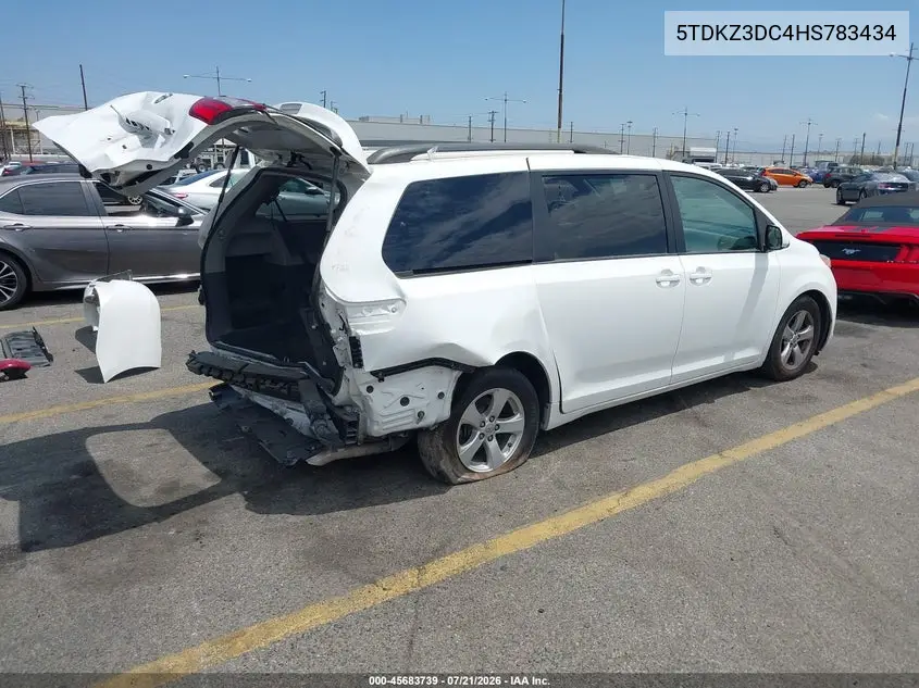 2017 Toyota Sienna Le 8 Passenger VIN: 5TDKZ3DC4HS783434 Lot: 45683739