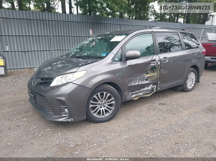2018 Toyota Sienna Xle 8 Passenger VIN: 5TDYZ3DC0JS949223 Lot: 45583407