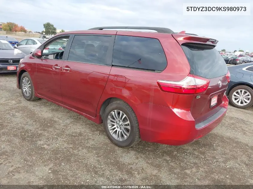 5TDYZ3DC9KS980973 2019 Toyota Sienna Xle 8 Passenger