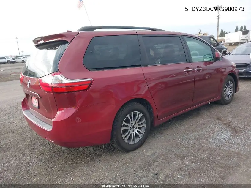 5TDYZ3DC9KS980973 2019 Toyota Sienna Xle 8 Passenger