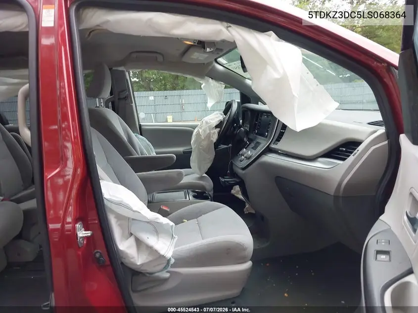 2020 Toyota Sienna Le VIN: 5TDKZ3DC5LS068364 Lot: 45524543