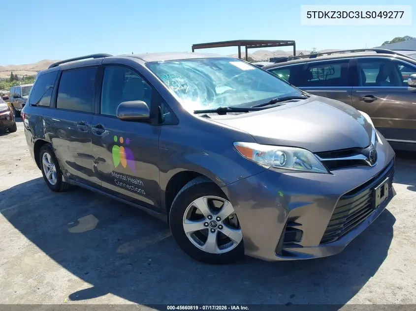 2020 Toyota Sienna Le VIN: 5TDKZ3DC3LS049277 Lot: 45660819