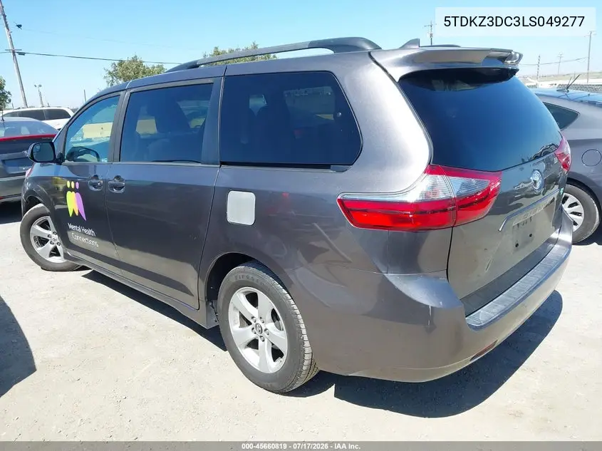 2020 Toyota Sienna Le VIN: 5TDKZ3DC3LS049277 Lot: 45660819