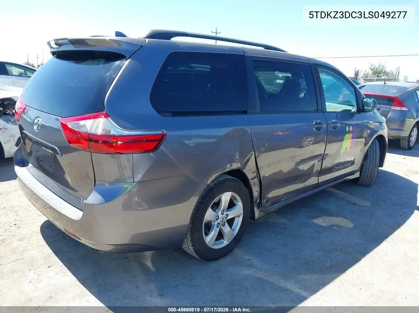 2020 Toyota Sienna Le VIN: 5TDKZ3DC3LS049277 Lot: 45660819
