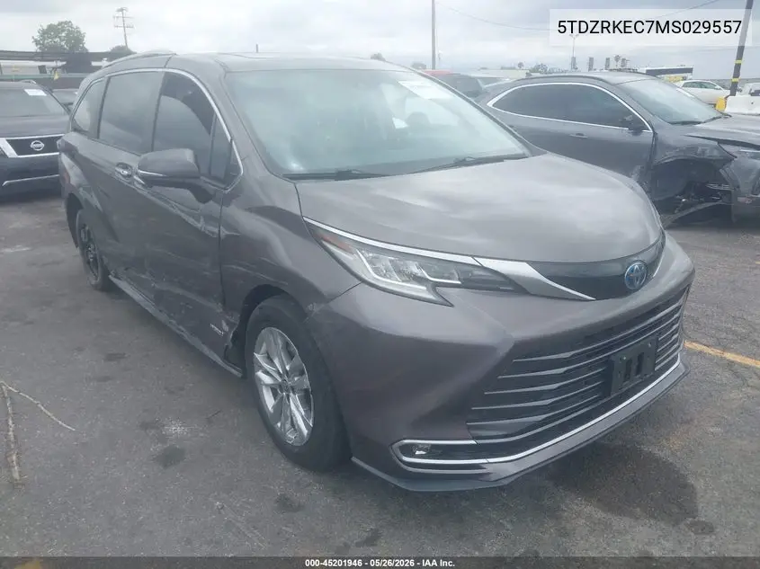 2021 Toyota Sienna Limited VIN: 5TDZRKEC7MS029557 Lot: 45201946