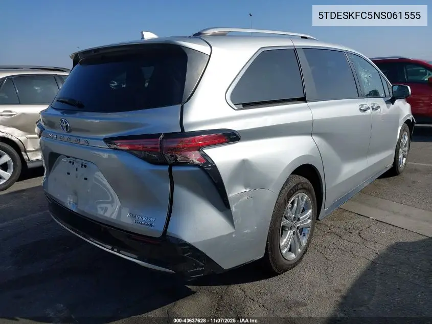 5TDESKFC5NS061555 2022 Toyota Sienna Platinum