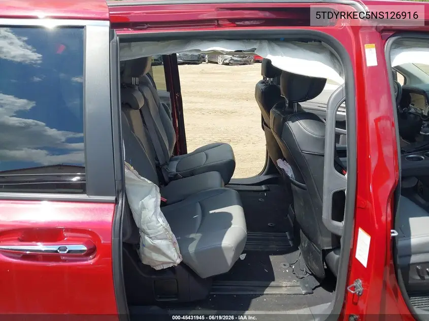 2022 Toyota Sienna Xle VIN: 5TDYRKEC5NS126916 Lot: 45431945
