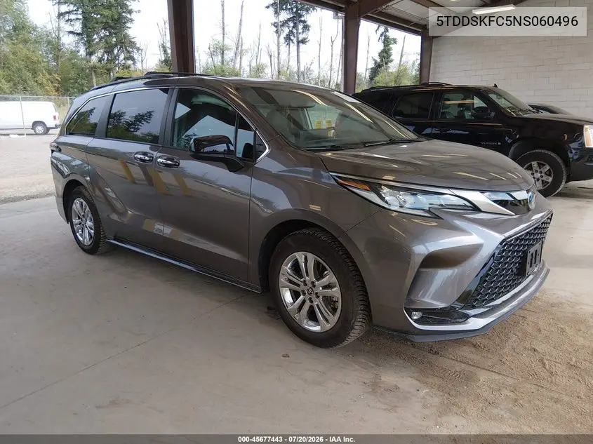 2022 Toyota Sienna Xse VIN: 5TDDSKFC5NS060496 Lot: 45677443