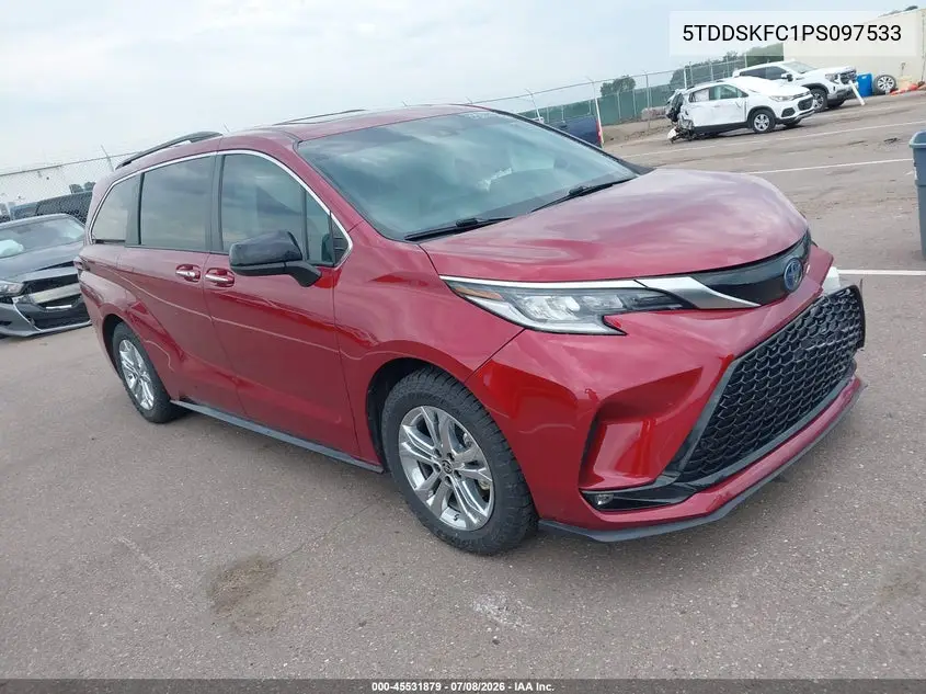 2023 Toyota Sienna Xse VIN: 5TDDSKFC1PS097533 Lot: 45531879