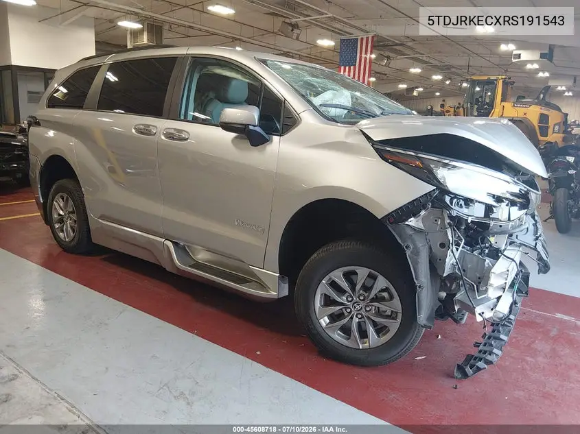 2024 Toyota Sienna Xle VIN: 5TDJRKECXRS191543 Lot: 45608718