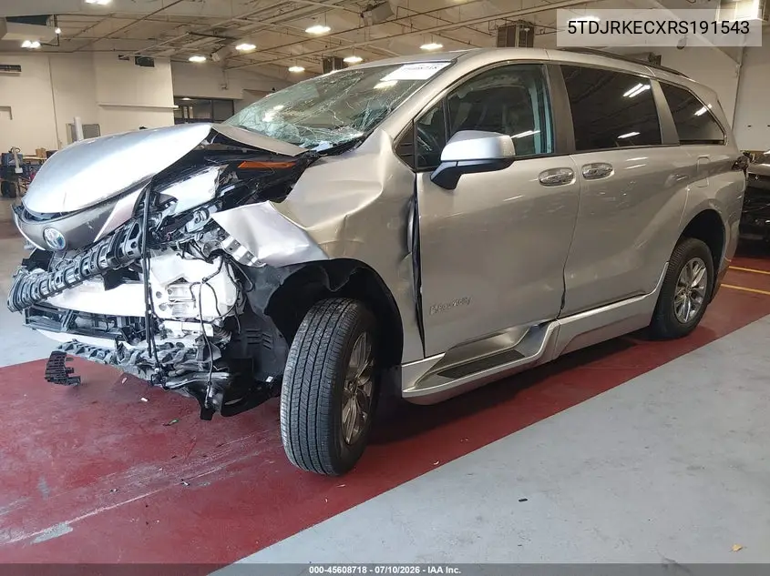2024 Toyota Sienna Xle VIN: 5TDJRKECXRS191543 Lot: 45608718