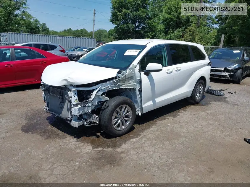 2024 Toyota Sienna Le VIN: 5TDKRKECXRS207261 Lot: 45614940