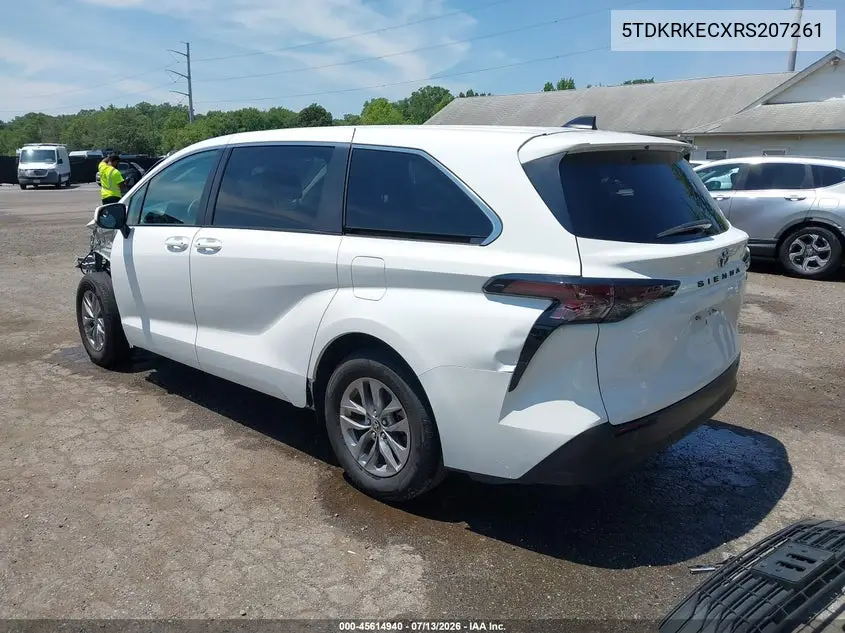 2024 Toyota Sienna Le VIN: 5TDKRKECXRS207261 Lot: 45614940