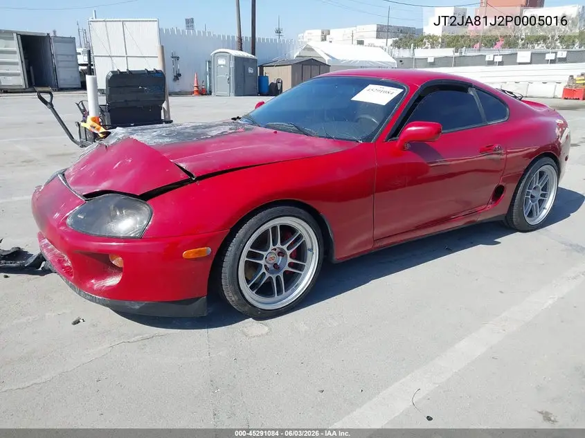 1993 Toyota Supra Sport Roof VIN: JT2JA81J2P0005016 Lot: 45291084