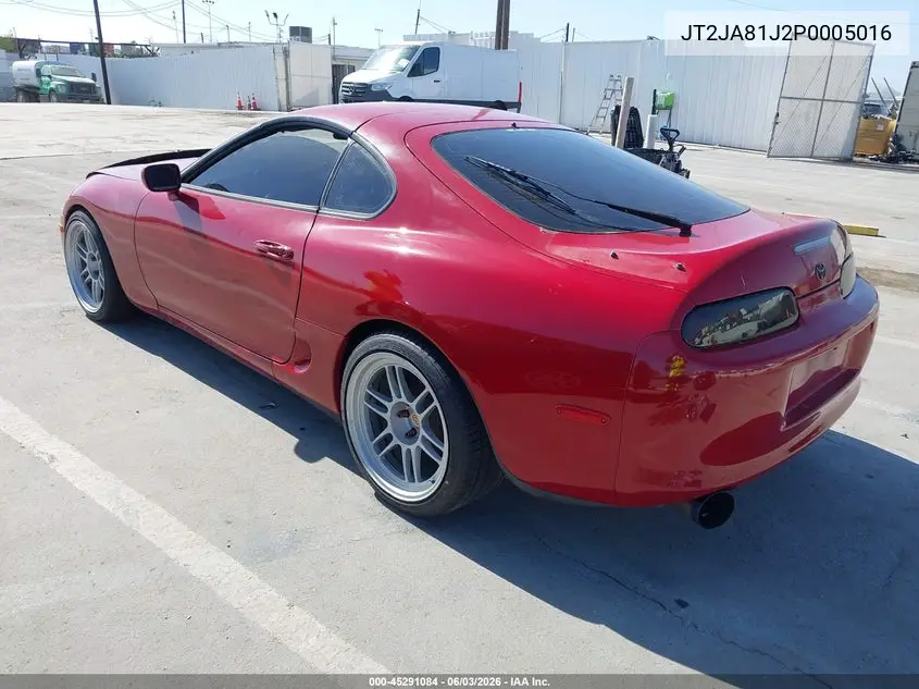 1993 Toyota Supra Sport Roof VIN: JT2JA81J2P0005016 Lot: 45291084