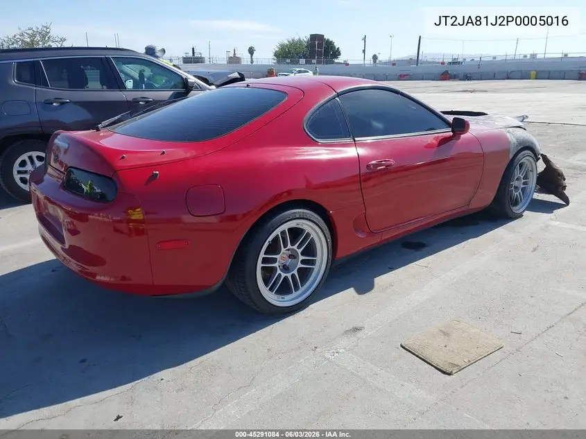 1993 Toyota Supra Sport Roof VIN: JT2JA81J2P0005016 Lot: 45291084