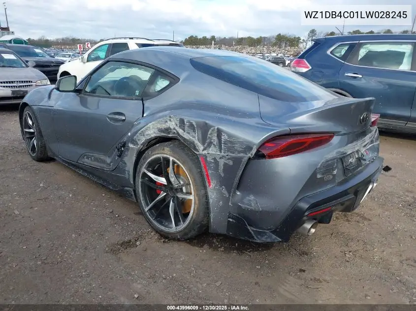 2020 Toyota Gr Supra 3.0 Premium VIN: WZ1DB4C01LW028245 Lot: 43996009