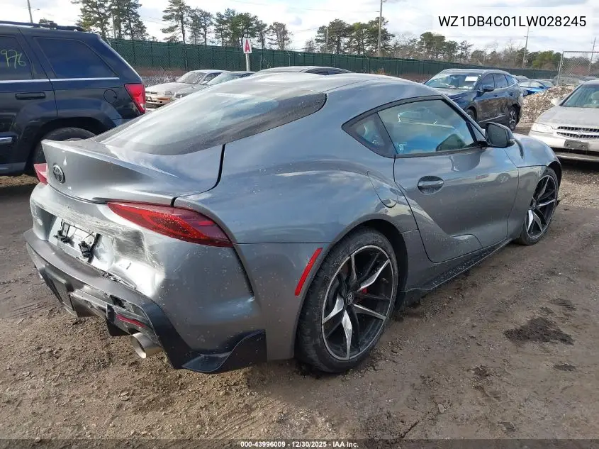 2020 Toyota Gr Supra 3.0 Premium VIN: WZ1DB4C01LW028245 Lot: 43996009