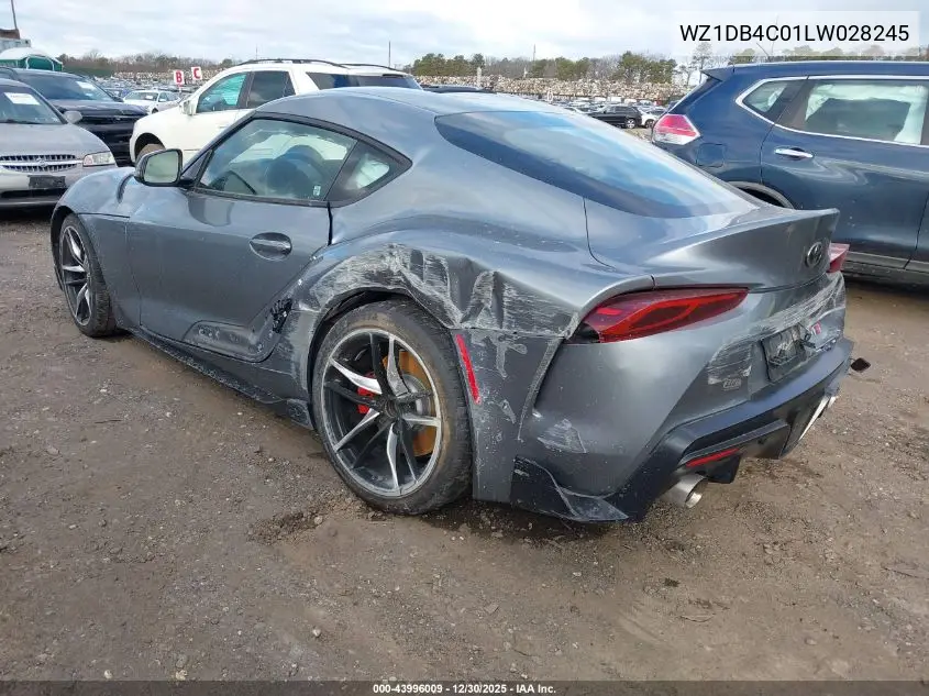 2020 Toyota Gr Supra 3.0 Premium VIN: WZ1DB4C01LW028245 Lot: 43996009