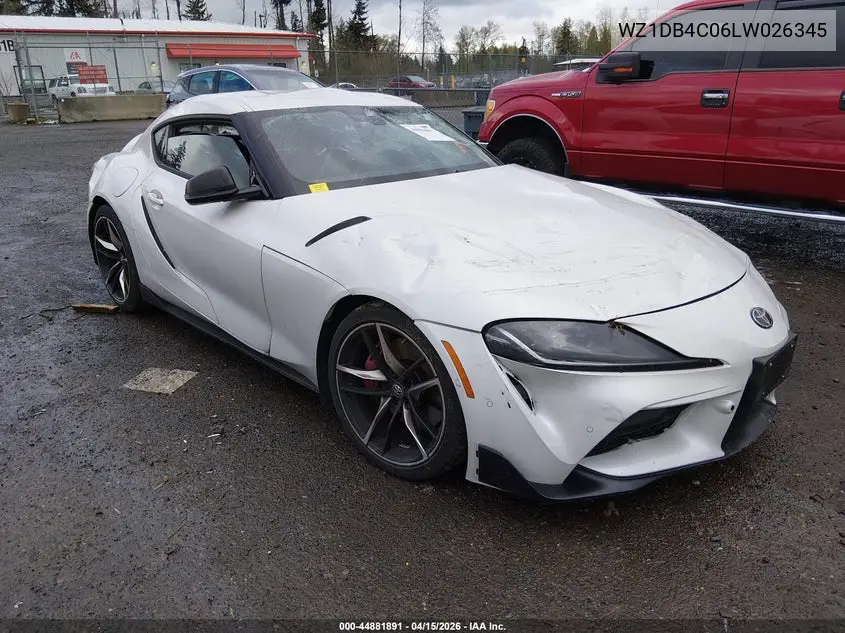 2020 Toyota Gr Supra 3.0 Premium VIN: WZ1DB4C06LW026345 Lot: 44881891