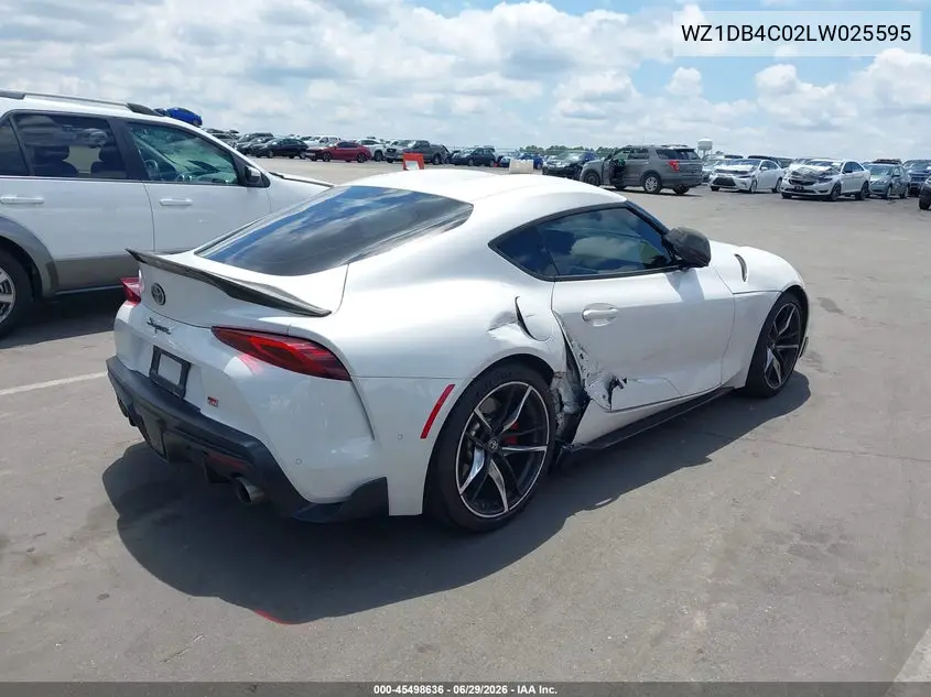2020 Toyota Gr Supra 3.0 Premium VIN: WZ1DB4C02LW025595 Lot: 45498636