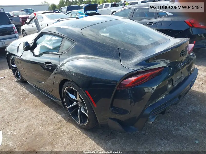 2021 Toyota Gr Supra 3.0 Premium VIN: WZ1DB0C08MW045487 Lot: 44946628