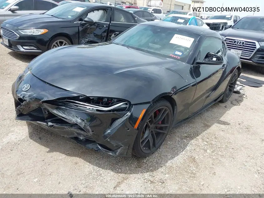 2021 Toyota Gr Supra 3.0 Premium VIN: WZ1DB0C04MW040335 Lot: 45205325