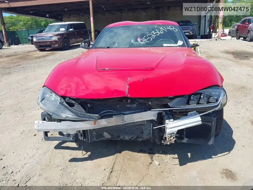 2021 Toyota Gr Supra 3.0 Premium VIN: WZ1DB0C08MW042475 Lot: 45236948