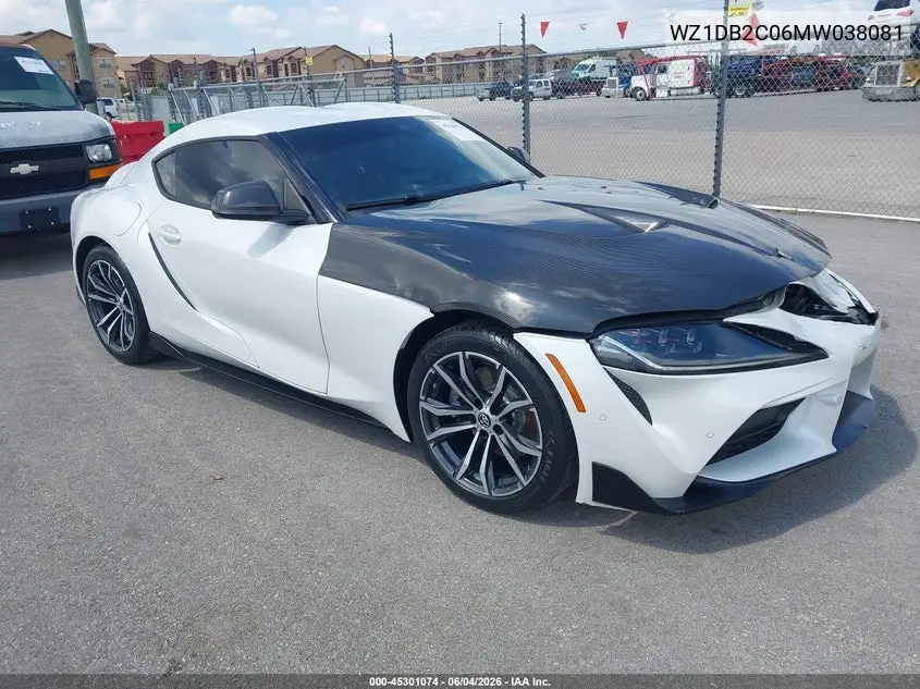 2021 Toyota Gr Supra 2.0 VIN: WZ1DB2C06MW038081 Lot: 45301074