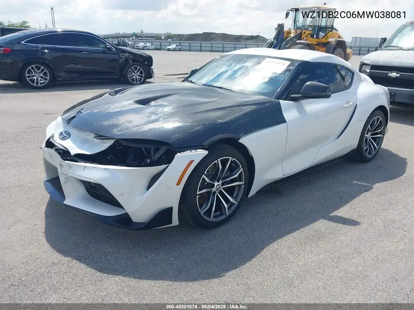 2021 Toyota Gr Supra 2.0 VIN: WZ1DB2C06MW038081 Lot: 45301074
