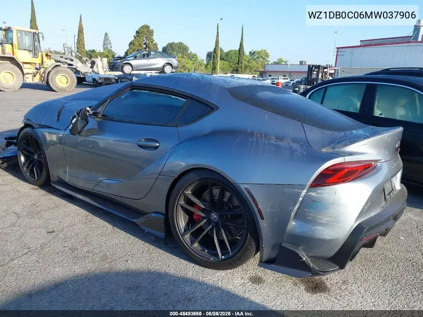 2021 Toyota Gr Supra 3.0 Premium VIN: WZ1DB0C06MW037906 Lot: 45483660