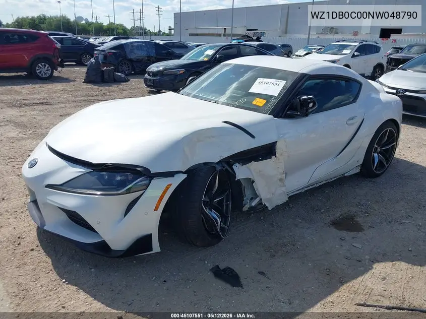 2022 Toyota Gr Supra 3.0 Premium VIN: WZ1DB0C00NW048790 Lot: 45107551