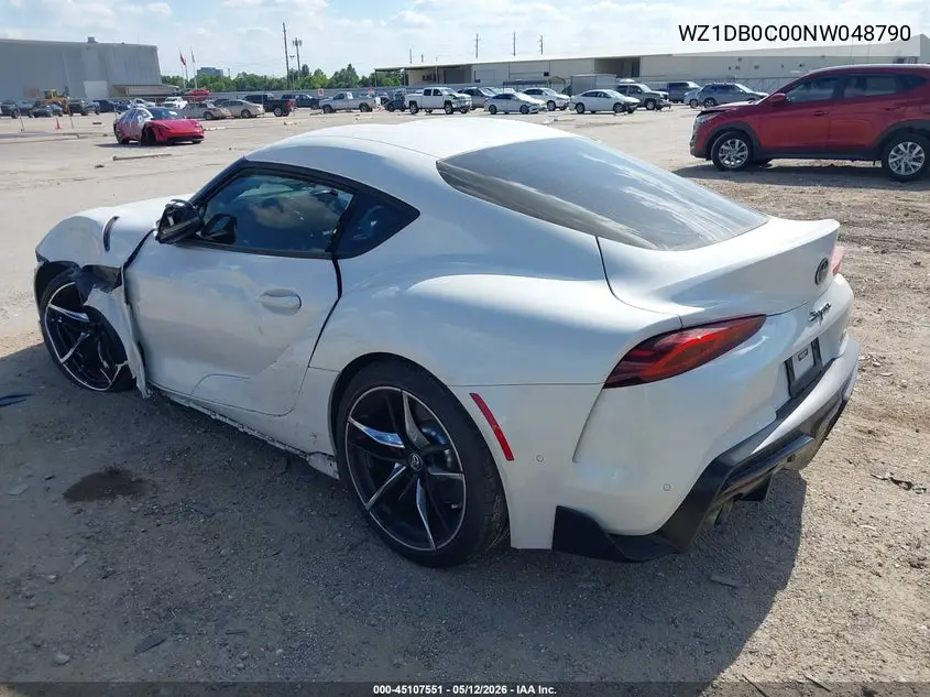 2022 Toyota Gr Supra 3.0 Premium VIN: WZ1DB0C00NW048790 Lot: 45107551