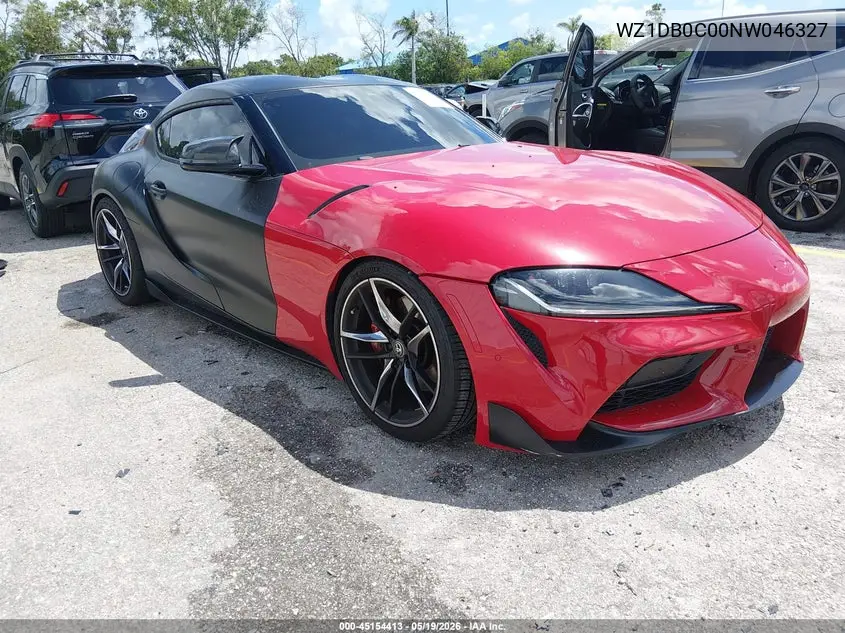 2022 Toyota Gr Supra 3.0 Premium VIN: WZ1DB0C00NW046327 Lot: 45154413