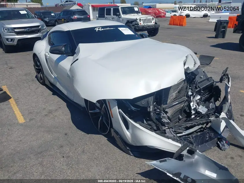 2022 Toyota Gr Supra 3.0 Premium VIN: WZ1DB0C02NW052064 Lot: 45439303