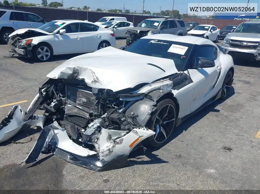 2022 Toyota Gr Supra 3.0 Premium VIN: WZ1DB0C02NW052064 Lot: 45439303