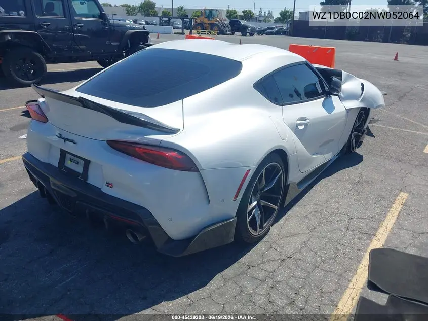 2022 Toyota Gr Supra 3.0 Premium VIN: WZ1DB0C02NW052064 Lot: 45439303