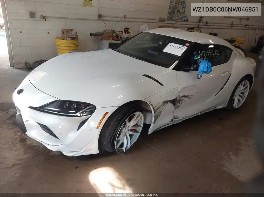 2022 Toyota Gr Supra A91 Edition VIN: WZ1DB0C06NW046851 Lot: 45533272