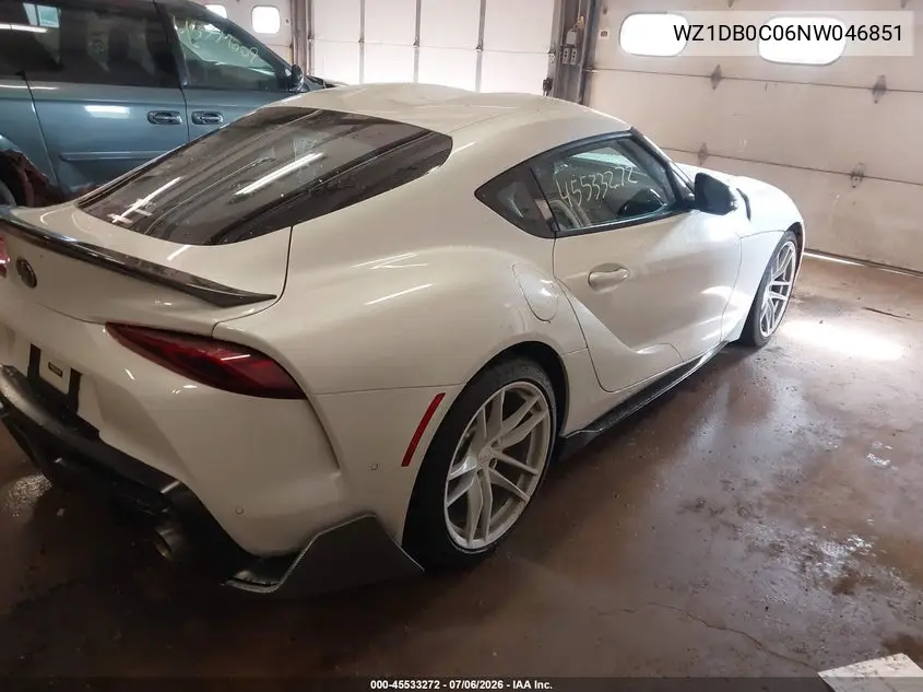 2022 Toyota Gr Supra A91 Edition VIN: WZ1DB0C06NW046851 Lot: 45533272