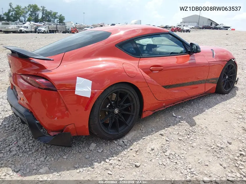 2024 Toyota Gr Supra 45Th Anniversary Edition VIN: WZ1DB0G08RW063537 Lot: 45509843